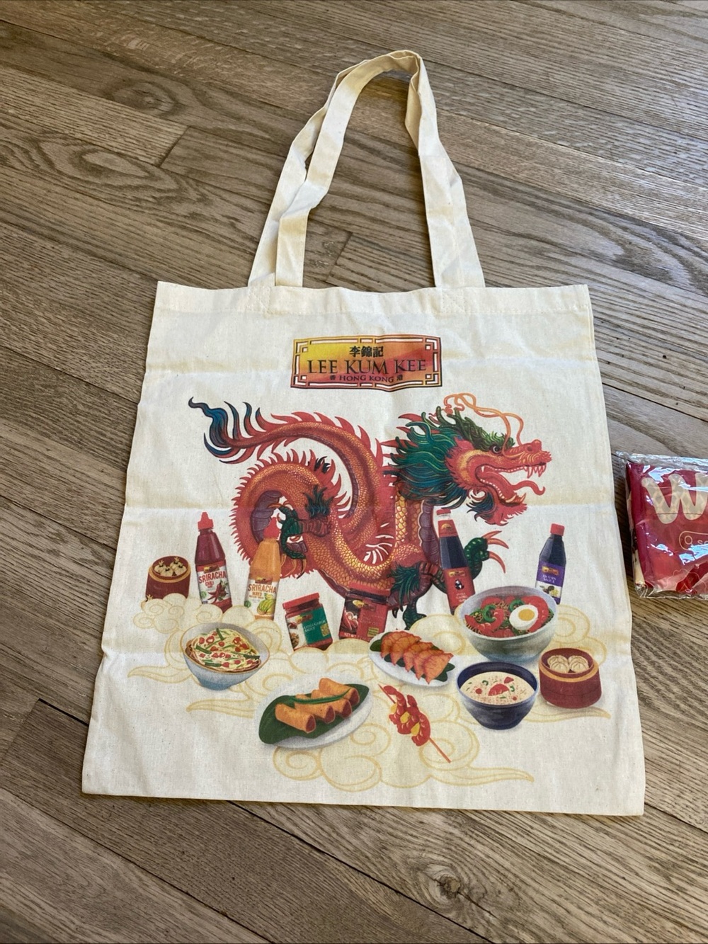 Lee Kum Kee Hong Kong Oyster Sauce Graphics Tote Bag + bonus Weee! reusable bag